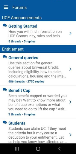 Android application Universal Credit Essentials Co screenshort
