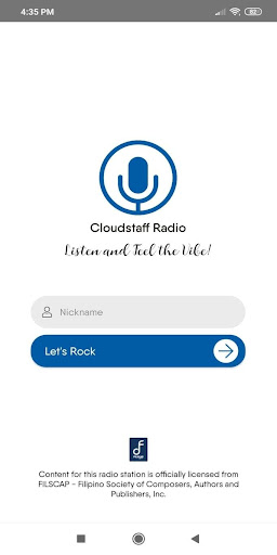 Android application Cloudstaff Radio screenshort