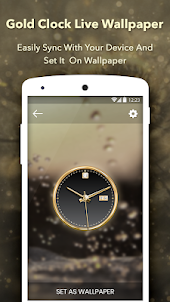 Gold Clock : Analog Clock Live