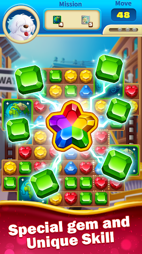 Jewel City  World Tour Match 3 Puzzle