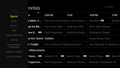 Screenshot of Vyve HDTV Service