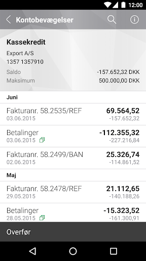 Kreditbankens MobilBank Erhv. Screen 2
