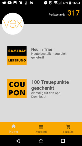 Android application vex TREUE screenshort