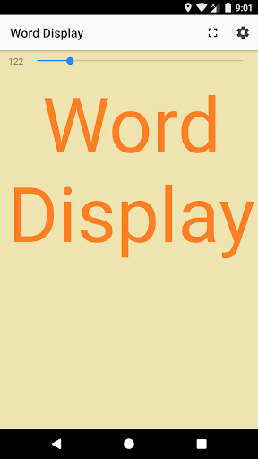 Android application Word Display screenshort