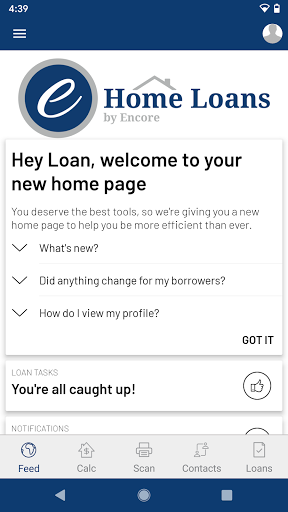 Android application Encore Home Loans screenshort