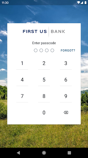 Android application First US Bank screenshort