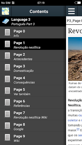 Visualização do aplicativo