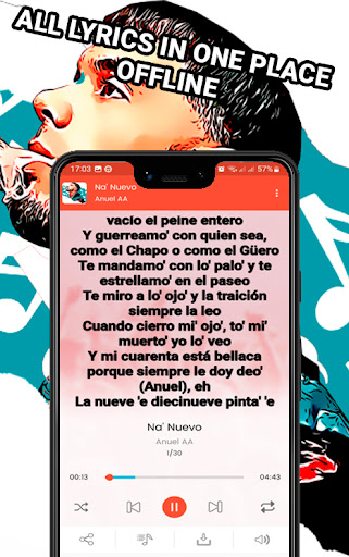 Android application Anuel AA Musica Lyrics screenshort