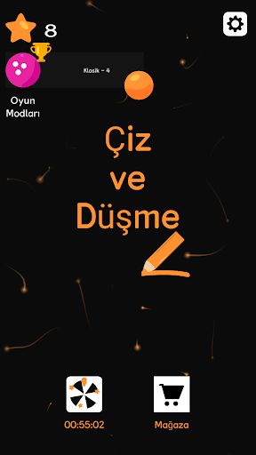 Android application Çiz ve Düşme screenshort