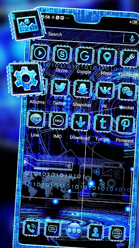 Blue Technology Theme Screenshot 3 - AppWisp.com