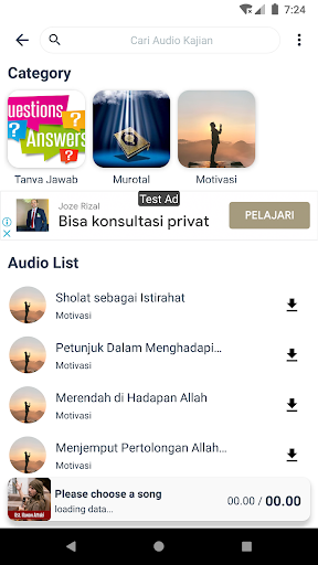 Android application Kajian Ustadz Hanan Attaki screenshort
