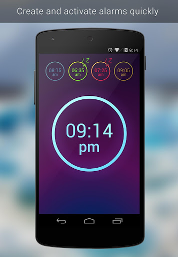 Android application Neon Alarm Clock screenshort