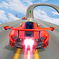 Stunt car driving: mega ramp