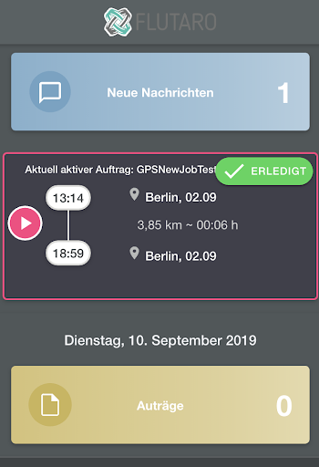 Android application Flutaro Communicator screenshort