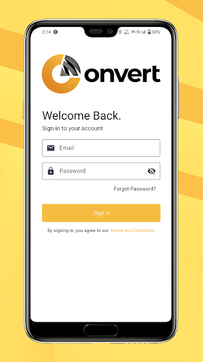 Android application Onvert screenshort