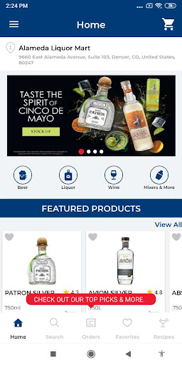 Android application Alameda Liquor Mart screenshort