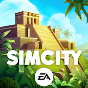 SimCity BuildIt am linken Bildschirmrand.