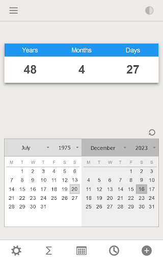Screenshot of Age Calculator: Date of Birth