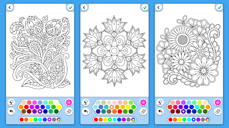 Flowers Mandala coloring book