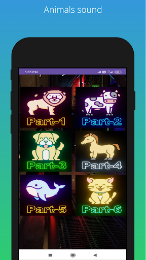 Android application Animals sound for kids screenshort