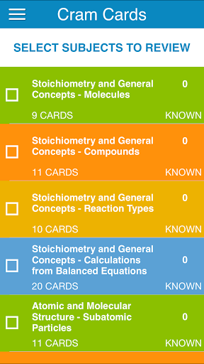 Android application MCAT General Chemistry screenshort