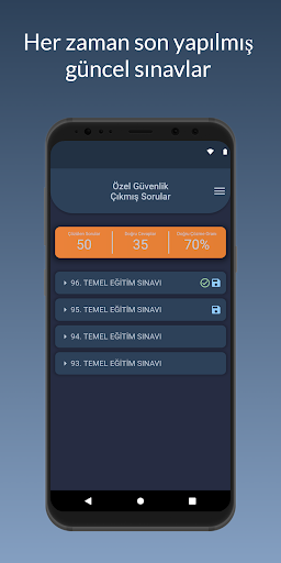 Özel Güvenlik Sınavı - ENOR ekran görüntüsü
