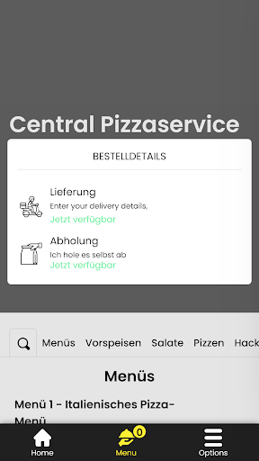 Central Pizzaservice Screen 3