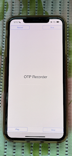 Android application Secure OTP Voice Recorder screenshort