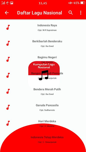 Kumpulan Lagu Nasional Screenshot 2 - AppWisp.com