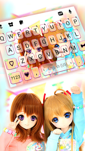 Android application Dolls Kawaii BFF Keyboard Back screenshort