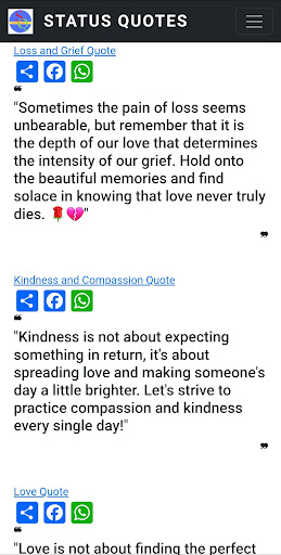 Android application Status Quotes :Your Daily Vibe screenshort