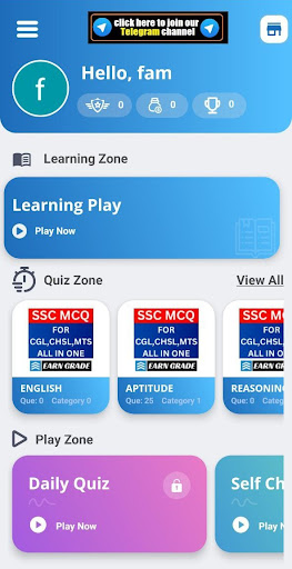 Android application SSC MCQ APP - Earn Grade screenshort