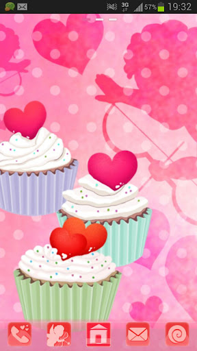 Android application Cupcake Theme GO Launcher EX screenshort
