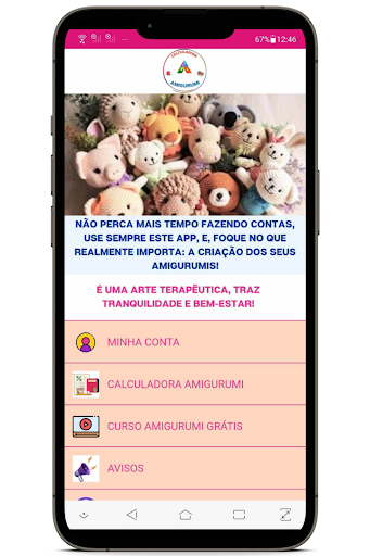 Android application Precificação de Amigurumi screenshort
