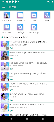Android application Ceramah Zulkifli Muhammad Ali screenshort