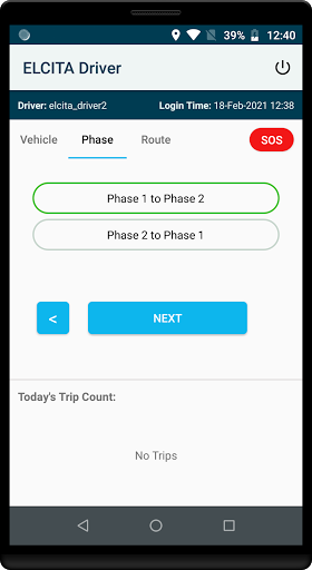 ELCITA Driver Screen 3