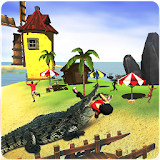 Angry Crocodile city attack icon