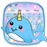 Cute Unicorn Whale Keyboard icon