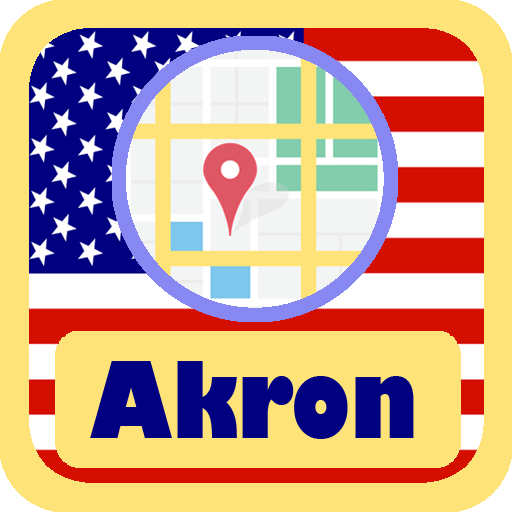 USA Akron City Maps  Icon