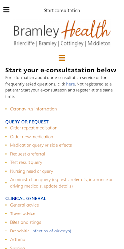 Bramley Health App Screen 3