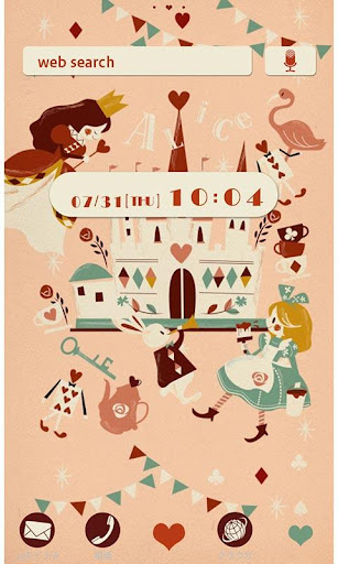 Android application Cute Theme Alice & The Castle screenshort