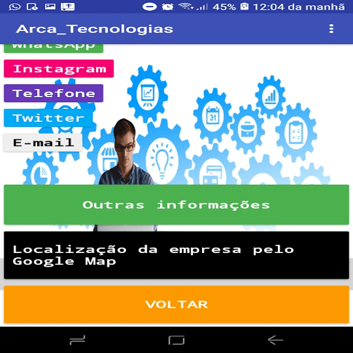 Android application Empreendedores screenshort