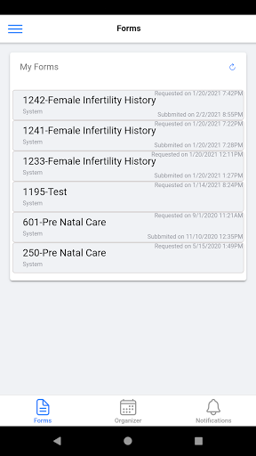 Android application hForms screenshort