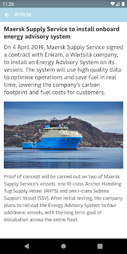 Maersk Supply Service News Screen 3