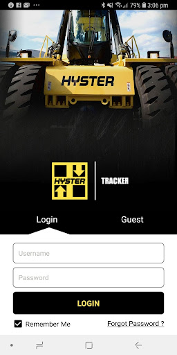 Hyster Tracker Screen 2