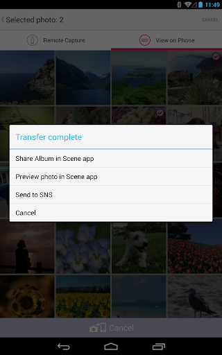 Screenshot of EXILIM Connect