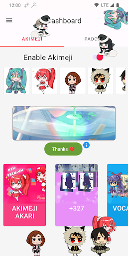 Android application Akimeji: Shimeji & Wallpaper screenshort
