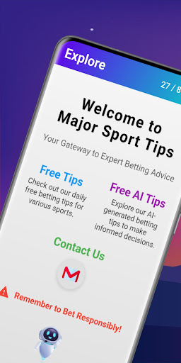 Android application Major Sport Tips ( Ai Tips ) screenshort