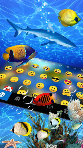 3D Live Fish Keyboard Theme Screen 2