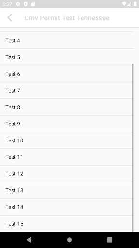 Android application Dmv Practice Test Tennessee screenshort